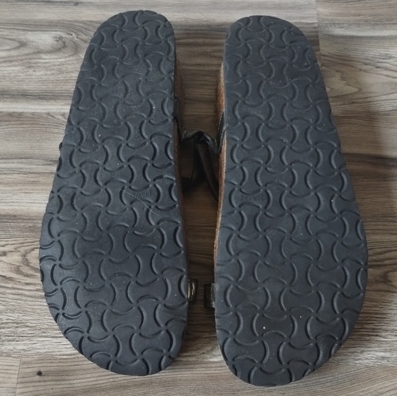 NAOT Hawaii Leather Wedge Sandals Shoes Women's Size 41 US 10 - Picture 4 of 4